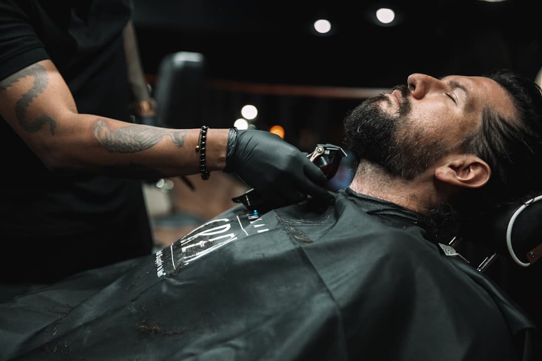 Haircut and grooming work at The Fade House