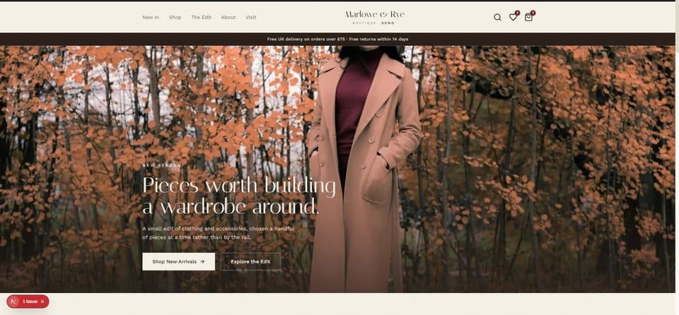 Marlowe & Rye Boutique homepage